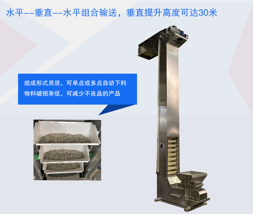 具有提升高度高、防破碎、多點(diǎn)下料等特點(diǎn)