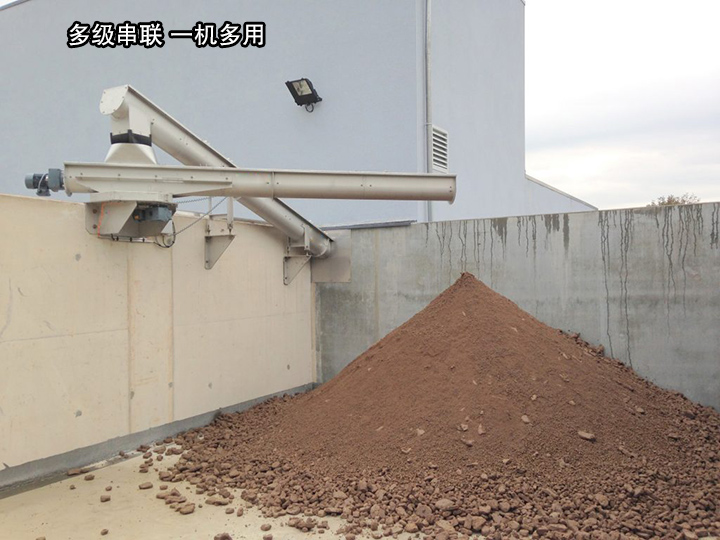 污泥輸送可多級(jí)串聯(lián)式安裝，超長間隔輸送物料